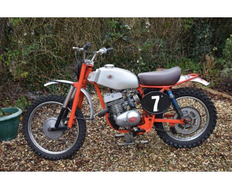 A pre 65 DOT Demon 250cc twin shock scrambler, unregistered, silver and red. This well presented DOT has formed part of a pri