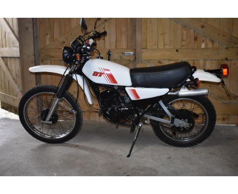 A 1981 Yamaha DT175 MX, registration number YGK 727W, frame number DK460261, engine number DK40060261, white/red, Yamaha's en