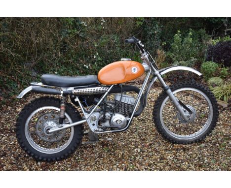 A 1970s AJS Stormer 250cc twin shock scrambler, unregistered, orange. The AJS Stormer was available in three engine sizes 250