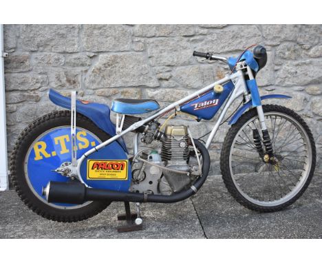 A speedway competition motorcycle, unregistered, blue. This speedway bike comes direct from a private collection of competiti