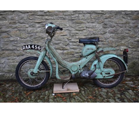 A 1956 BSA Dandy, registration number RAA 456, frame number DS127, engine number DSE287, green. The Dandy was BSAs answer to 