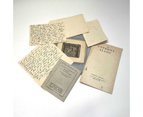 Sven BERLIN (1911-1999)Correspondence between Berlin, Dickie Slade and Anthony Slade. The lot also includes two exhibition ca