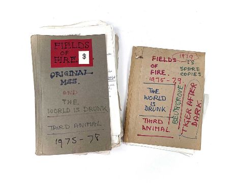 Sven BERLIN (1911-1999) 'Fields of Fire'Two folders containing typescript and manuscript material. The first folder, titled '