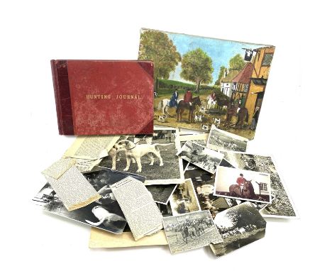 Julia BERLIN (1942-2021)A book titled 'Hunting Journal' and numerous hunt related pieces.A lot comprising multiple photograph
