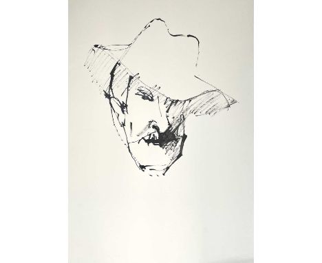 Sven BERLIN (1911-1999)Untitled (Self-portrait)Ink on paper59x41cm