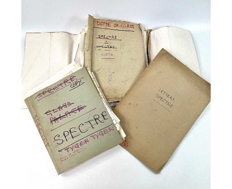 Sven BERLIN (1911-1999)'Spectre'Two unpublished manuscripts and a folder of correspondences with Berlin's publisher Anthony D