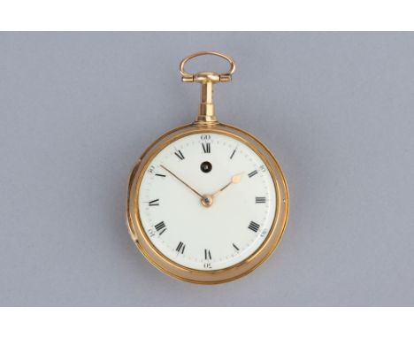 A Gold Half-Quarter Dumb Repeating Pocket Watch, signed Thomas Reid, Edinburgh, No.1100, 1799, cylinder movement signed and n