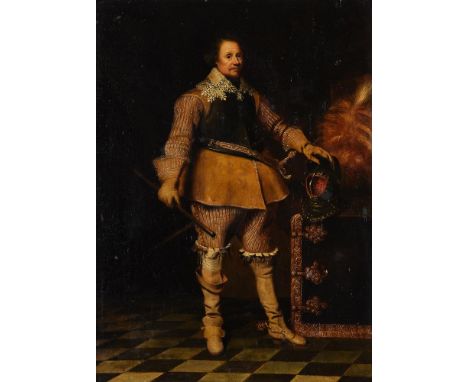 After Wybrand de GeestPortrait of Ernst Casimir Count of Nassau-DietzOil on panel61 x 44cm (24 x 17¼ in.)After the portrait h
