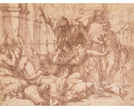 Italian School (early 17th century)The Rape of the Sabine WomenSepia ink21 x 27cm (8¼ x 10½ in.)Provenance: The Estate of the