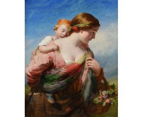 John James Hill (British 1811-1882)Summer, Mother and ChildOil on canvasSigned and dated 1861 (lower right)87 x 70cm (34¼ x 2