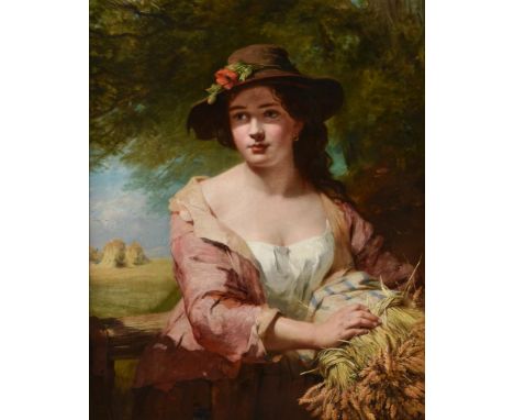 John James Hill (British 1811-1882)The GleanerOil on canvasSigned and dated 1863 (lower left)87 x 70.5cm (34¼ x 27¾ in.)Prove