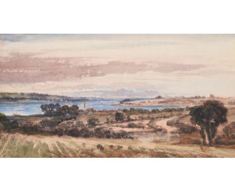Follower of John ConstableView on the OrwellWatercolour17.5 x 31.5cm (6¾ x 12¼ in.)Provenance:Frost & Reed (label verso), as 