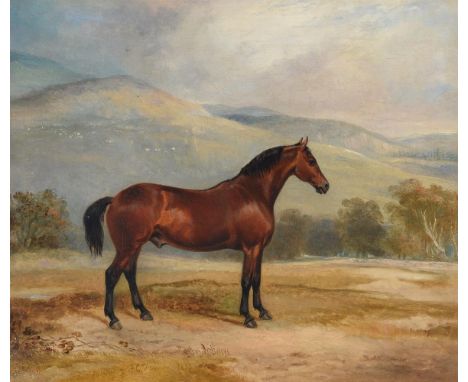 Francis Calcraft Turner (British c.1782-1846) Horses in a landscapeOil on canvas, a pairBoth signed and dated 1835 (lower lef
