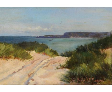 Nellie Powis Evans (Welsh 1875-1948)In the dunesOil canvasSigned (lower right)16.5 x 24cm (6¼ x 9¼ in.)Condition Report: The 
