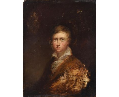Follower of John Constable  Portrait of a boy, head and shoulders Oil on panel  22.7 x 17.3cm (8¾ x 6¾ in.)