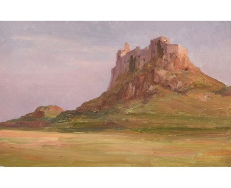 Frederic, Lord Leighton, P.R.A. (British 1830-1896)Lindisfarne CastleOil on panel 11.4 x 17.8cm (4¼ x 7 in.)Provenance:Gift f