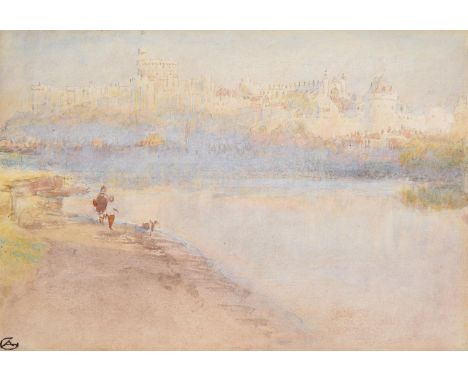 Albert Goodwin (British 1845-1932)WindsorWatercolour and pencilSigned with monogram (lower left)12 x 17.5cm (4½ x 6¾ in.)Prov