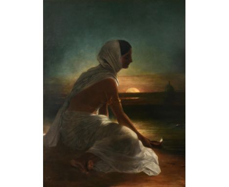 William Daniell (Britsh 1767-1837)Karva ChauthOil on canvas140 x 108cm (55 x 42½ in.)Provenance:Stephen Rich Gallery (Rich Ar