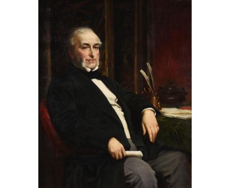 Frederic, Lord Leighton (British 1830-1896)Portrait of William Keppel, 6th Viscount BarringtonOil on canvas102 x 82cm (40 x 3
