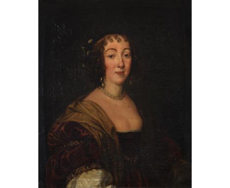 Follower of Anthony van Dyck Portrait of a lady, traditionally identified as Queen Henrietta MariaOil on canvas75 x 62cm (29½