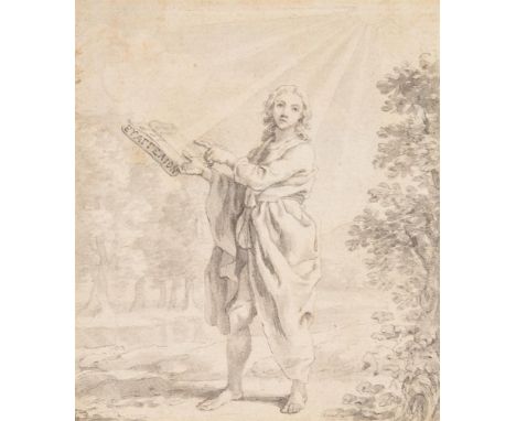 Attributed to Hubert-François Gravelot (French 1699-1773)A man holding a Greek bookPen and ink8.5 x 7.5cm (3¼ x 2¾ in.)Proven