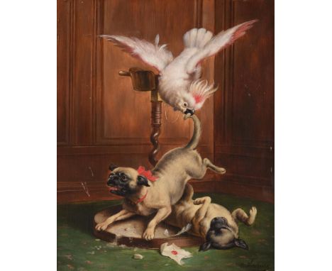 Johann Hartung (German 1836-1918)Wie du mir; So ich dir!Oil on panel, a pairBoth signed (one lower left, the other lower righ