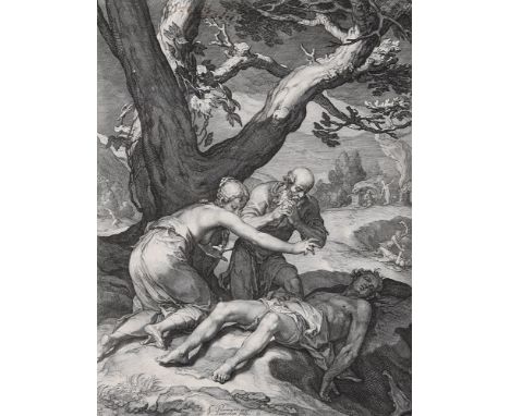 Jan Pietersz Saenredam (Dutch 1565-1607) (After Abraham Bloemaert)Die Geschichte des ersten MenschenpaaresFive engravings, 16