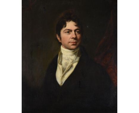 Circle of John Opie (British 1761-1807)Portrait of a gentleman wearing a white cravatOil on canvas 76.5 x 64cm (30 x 25 in.)