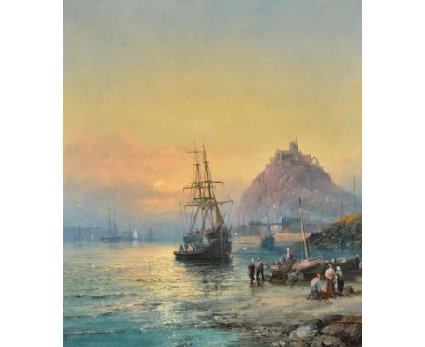 William (Anslow) Thornley (British c.1830-1898)St Michael's Mount, CornwallOil on canvasSigned (lower left)35 x 30cm (13¾ x 1