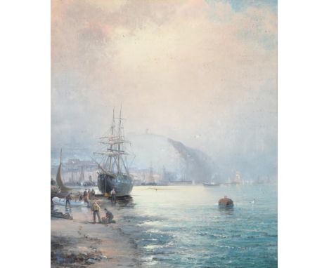 William (Anslow) Thornley (British c.1830-1898)A Misty Morning; Mounts BayOil on canvas, a pairSigned (lower left and lower r