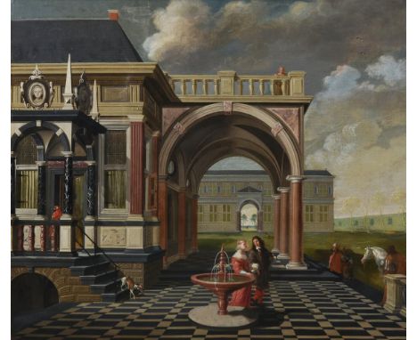 Flemish School (late 17th century)Elegant figures on a terraceOil on canvas 92 x 107.5cm (36 x 42¼ in.)ProvenancePrivate Coll
