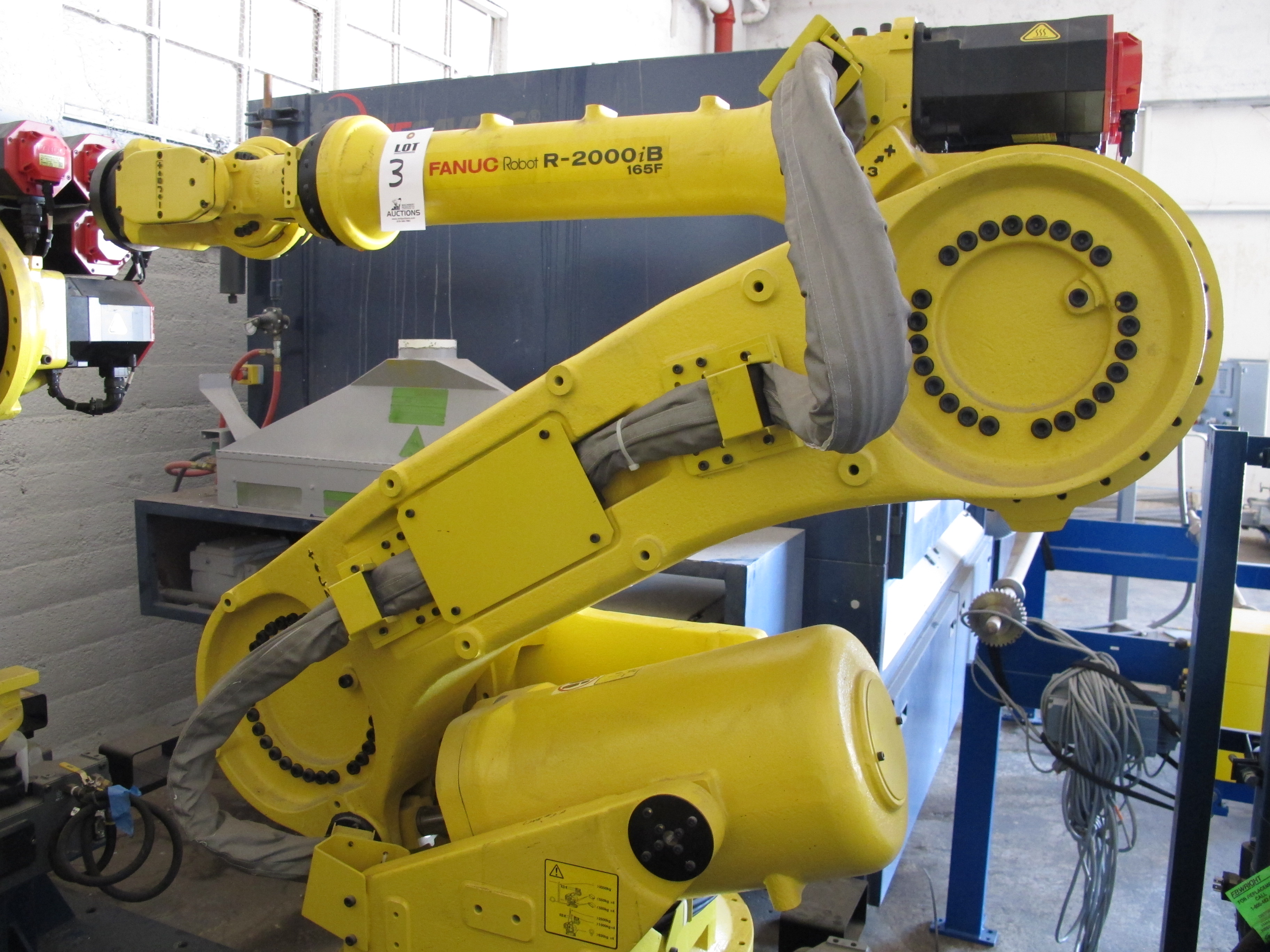 FANUC INDUSTRIAL JOINTED ARM ROBOT, MODEL R-2000iB 165F, TYPE A05B-1329 ...