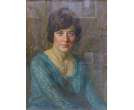 Tom Whitehead (b.1886), portrait of Mary Fitzbrook, oil on canvas, dated 1922, framed 