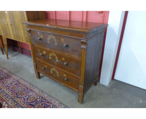 A 19th Century Swedish painted pine commode 