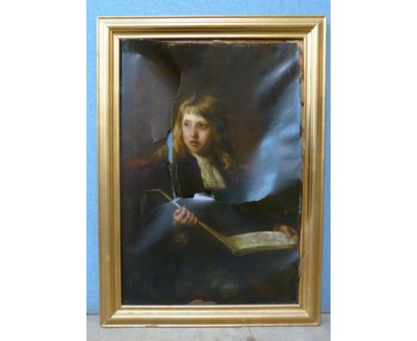 Hugh Carter (1837-1903), portrait of a gentleman, oil on canvas, framed, a/f 