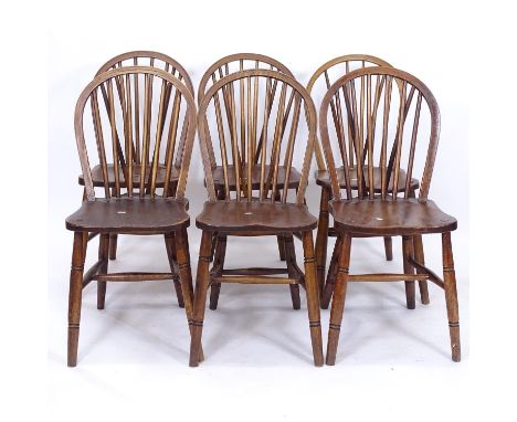 A set of 6 bentwood stick-back kitchen chairs 