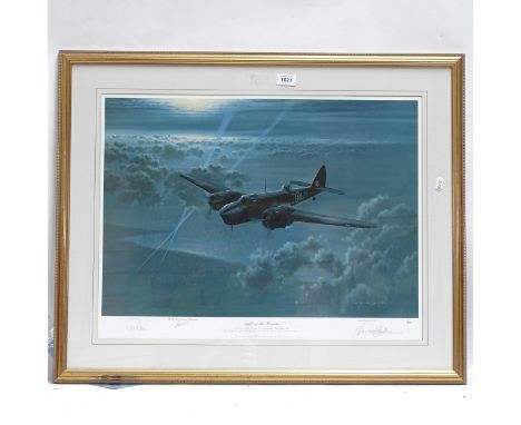 Gerald Coulson, print, Night Of The Hunter (Blenheim Mk IV flown by Wing Commander Max Aitken), signed by the artist, by Lady