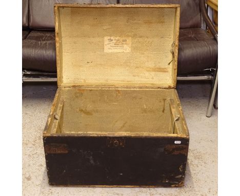 A small Victorian dome-top studded trunk, W60cm, H40cm, D41cm 