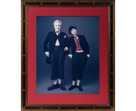 ANNIE LEIBOVITZ Mary Tyler Moore and Dick Van Dyke as Clowns (for Vanity Fair), 1995. Unique large format Polaroid, 24 x 19 1
