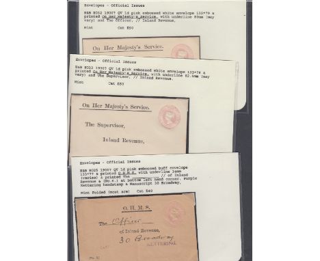 POSTAL STATIONERY, selection of unused 1d pinks/ 2d blue dies, unfolded lettersheets, one with SPECIMEN overprint, envelopes,