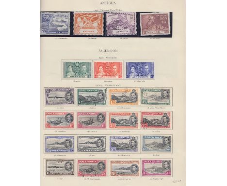 STAMPS: BRITISH COMMONWEALTH, mint &amp; used collection George VI collection in SG Crown printed stamp album. Many useful si