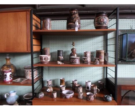 A quantity of late 20th century studio pottery, to include examples by Briglin and others.