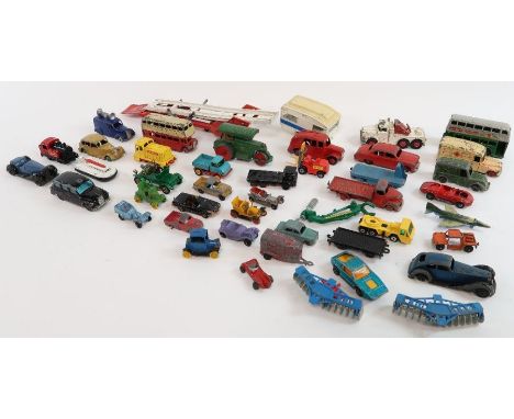 A collection of play worn die cast vehicles to include Corgi, Dinky and others