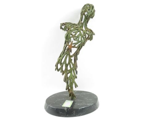 Linda Brunker (Irish, b. 1966), "A Wave Forming", bronze, signed with initials and dated 1996, marked AP/1, 30cm high not inc