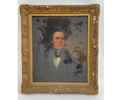 English school, 19th century portrait of a gentleman, oil on canvas, 35cm x 29cm 