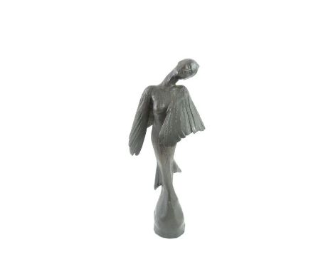 Linda Brunker (Irish born 1966) bronze "Siren" titled, signed and dated 1997, 28.5cm high. Please note that Artist Resale Rig