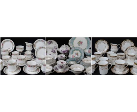 ASSORTED BONE CHINA SERVICES &amp; PART SERVICES including a Paragon 'Belinda' pattern part tea service, Aynsley 'Violette' t