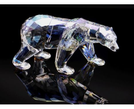 SWAROVSKI CRYSTAL MODAL POLAR BEAR, 17cms long Comments: no boxes or certificates