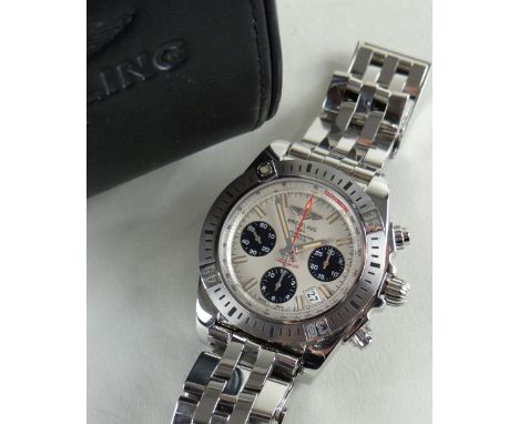 BREITLING CHRONOMAT AIRBORNE 30TH ANNIVERSARY EDITION CHRONOGRAPH BRACELET WATCH, ref. AB0114, no. 31****9, jewelled automati