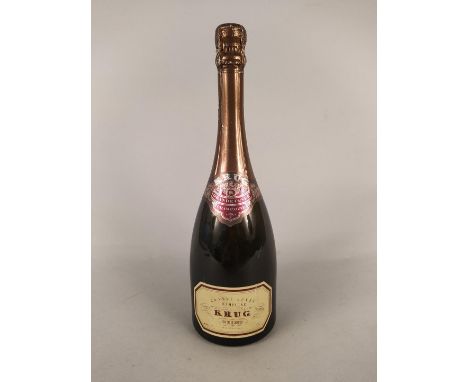 A bottle of vintage Krug Grande Cuvee champagne